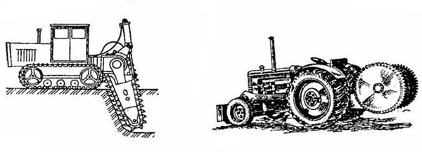Рис. 2.64. Бара на базе трактора Т-100; Рис. 2.65. Двухдисковая фрезерная машина